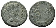 Lydia, Septimius Severus (193-211), Bronze,Hypaepa, AE, (g 19,32, mm 35, h 12). ? CE? - CEYHPOC, laureate, draped and cuirassed bust r., seen from behind, Rv. E?I MENAN[?] - POY BA - C[CIANOY ...], Ty