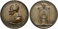 Alessandro VIII. Sommo Pontefice (1689-1691). Pier Ottoboni. Il Mausoleo di Alessandro.; AE (g 86,3; mm 65); Medaglia s.d, opus: F. di Saint Urbain. ALEXANDER VIII OTTHOBONVS VENETVS PONT MAX, busto a