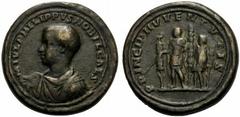 Padovanino del tipo Filippo II AE (g 43,40 mm 38 h 7) M IVL PHILIPPVS NOBIL CAES, draped and cuirassed bust, bare head l., Rv. PRINCIPI IVVENTVTIS, Philip II and Philip I standing l., between three st