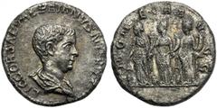 Saloninus Caesar (Gallienus, 253-268), Medallion, Rome, c. AD 260 BI (g 14,88 mm 27 h 11) LIC COR SAL VALERIANVS N CAES, draped bust r. Rev. MONETAE AVGG, the three Monetae standing l., holding scales