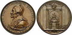 Alessandro VIII. Sommo Pontefice (1689-1691). Pier Ottoboni. Il Mausoleo di Alessandro; AE (g 68,8; mm 64); Medaglia s.d, opus: F. di Saint Urbain. ALEXANDER VIII OTTHOBONVS VENETVS PONT MAX, busto a 