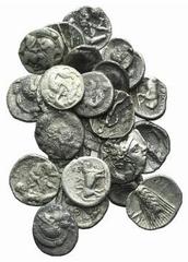 Large Lots Magna Graecia, lot of 24 AR fractions, to be catalog. Lot sold as is, no return