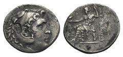 Greek world and ancient Near East Lycia, Phaselis, c. 218/7-186/5 BC. AR Tetradrachm (32mm, 15.49g, 12h). In the name and types of Alexander III of Macedon, year 26 (193/2 BC). Head of Herakles r., we