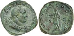 The Roman Empire Balbinus (238), Sestertius, Rome, April - June AD 238 AE (g 18,46; mm 33; h 12) IMP CAES D CAEL BALBINVS AVG, laureate, draped and cuirassed bust r., Rv. Rv. P M TR - P COS II P P, em