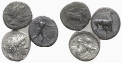 Multiple lots Magna Graecia, lot of 3 Didrachms/Staters, including Neapolis and Kaulonia. Lot sold as is, no return