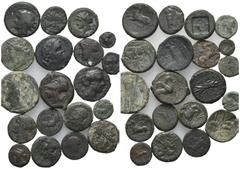 Multiple lots Magna Graecia and Sicily, lot of 20 Æ coins, to be catalog. Lot sold as is, no return