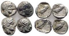 Multiple lots Attica, Athens, lot of 4 AR Tetradrachms. Lot sold as is, no return