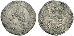 Monete di Zecche Italiane NAPOLI. Carlo V ( Carlo I di Spagna) (1516-1554) Mezzo ducato (g. 14,84). • CΛROLVS • V • ROMΛ • IMP •, Busto laur. e 181corazzato volto a ds.; a sn, IBR (Giovan Battista Rav