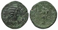 Replica Didia Clara (Augusta, AD 193). Replica of Sestertius (34.5mm, 24.05g, 6h). Rome. Draped bust r. R/ Hilaritas standing l., holding long palm frond set on ground and cornucopia. Cf. RIC IV 20 (D
