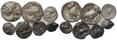 Multiple lots Magna Graecia and Sicily, lot of 7 AR and Æ coins, to be catalog. Lot sold as is, no return