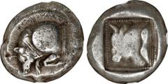 LYCIA. Dynasts of Lycia. Uncertain Dynast, ca. 490/80-440/30 B.C. AR Stater (9.28 gms). NGC Ch VF, Strike: 4/5 Surface: 3/5. SNG von Aulock-4070; Rosen-695. Obverse: Forepart of boar right; Reverse: H