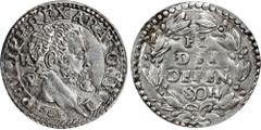 ITALY. Naples & Sicily (Naples). Carlino, ND (1556-67)-IBR VP. Naples Mint. Filippo II (Philip II of Spain). PCGS AU-55. MIR-180/1. Quite handsomely struck and well made, the lightly handled minor yie