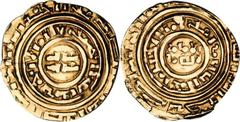 WORLD GOLD COINS CRUSADERS CRUSADER KINGDOM. AV Bezant, Second Phase (1148-87). cf.Fr-1a; A-730; CCS-9a. Crusader imitation of Fatimid dinar of al-Amir. VERY FINE. Estimated value: 200 USD
