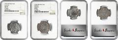 ITALY. Naples & Sicily (Naples). Duo of Taris (2 Pieces), ND (1554-98). Naples Mint. Filippo II (Philip II of Spain). Both NGC Certified. 1) ND (1554-98). NGC EF-45. Weight: 5.18 gms.2) 1575-GR. NGC A