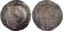 World Coins with Conservation Series ITALY. Milan. Scudo, 1594. Milan Mint. Filippo II (Philip II of Spain). NGC AU-55. Dav-8313; MIR-308.27; Cr-17b. Wholly original looking and very attractive, this 