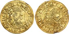 World Coins with Conservation Series SPAIN. Maravedi (Morabetino), ND (1188-1230). Likely Salamanca Mint. Alfonso IX. NGC MS-63. Fr-47; AB.-112. Weight: 3.74gms. An interesting and well-made specimen 