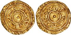 ISLAMIC KINGDOMS. Fatimid Caliphate. Dinar, AH 369 (AD 979/80). Al-Mahdiya Mint. al-Aziz billah. VERY FINE Details--Clipped. A-703. Weight: 3.43 gms.
