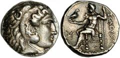 GREEK Seleukid Kingdom Seleukid Kingdom. Seleukos I, Nikator, 312-280 B.C. AR Tetradrachm (17.10 gms), ca. 300-281 B.C. SC-117.1c; SNG Israel-109/13; Newell-pg.12 #4. Head of Heracles right wearing li