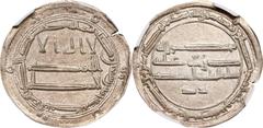 ISLAMIC KINGDOMS. Abbasid Caliphate. Dirham, AH 175 (791/92). al-Muhammadiya Mint. Al-Rashid. NGC MS-61. A-219.2A. Demonstrating nice technical appeal, this Dirham is fully struck, with nice retained 
