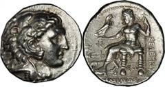 GREEK Seleukid Kingdom SYRIA. Seleukid Kingdom. Seleukos I, 312-280 B.C. AR Tetradrachm (17.17 gms), Ecloatana Mint, ca. 295-280 B.C. ESM-480; SC-480. Head of Herakles wearing lion's scalp right; Reve