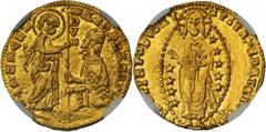 WORLD GOLD COINS GREECE GREECE. Chios. Ducat, ND (1400-1500). NGC MS-65. Andrea Dandolu (1343-1354). Fr-2a. Imitation of a Venetian gold ducat. Superb condition for this type.NGC MS-65.
