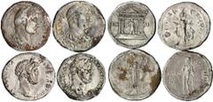 ROMAN EMPIRE MIXED LOTS. Lot of (4) Fouree Tetradrachms. 4 pieces in lot. An interesting assortment of Fouree issues. Reverse types include: Diana Ephesus cult statue, Apollo standing left, temple and