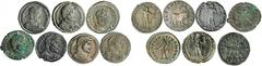 ROMAN EMPIRE MIXED LOTS. AE Coinage. 7 pieces in lot. Comprised of various denominations of bronze coins from Magnentus, Valens, Julian II, Jovian, Severus II and Valentinian I. All different types fr
