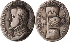 NETHERLANDS. Philip II of Spain. Pair of Beggers Badges, 1566. Philip II of Spain (1556-98). cf.Van Loon. I, 105. Bust of Philip II left, legend around; Reverse: Hands clasped in front of bag both are