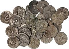 INDO-SKYTHIANS. Azes II, 35-12 B.C. Lot of (25) AR Tetradrachms, ca. 35-12 B.C. 25 pieces in lot. SOLD AS IS/NO RETURNS. EXTREMELY FINE.