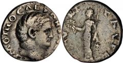 OTHO, A.D. 69. AR Denarius (3.04 gms), Rome Mint. RIC-8. "IMP M OTHO CAESAR AVG TR P", bare head of Otho facing right; Reverse: "SECVRI - TAS P R", Securitas draped, standing facing left, holding wrea