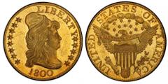 Extraordinary Prooflike 1800 Half Eagle The Baldenhofer Coin 1800 Capped Bust Right Half Eagle. Bass Dannreuther-2. Rarity-3+. Mint State-64 (PCGS). "The finest one is probably Baldenhofer 1206, proof