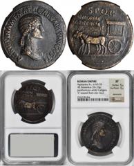 Agrippina Senior (Mother of Caligula, died A.D. 33) AGRIPPINA SENIOR (MOTHER OF CALIGULA, DIED A.D. 33). AE Sestertius (26.23 gms), Rome Mint, Struck under Caligula, A.D. 37-41. NGC EF, Strike: 5/5 Su
