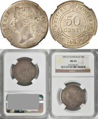 BRITISH HONDURAS BRITISH HONDURAS. 50 Cents, 1895. NGC MS-64. KM-10. The finest graded example by a 9 point margin at NGC and PCGS. A museum quality piece that requires 7-times magnification to reveal