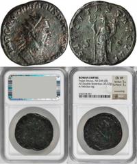 Trajan Decius, A.D. 249-251 TRAJAN DECIUS, A.D. 249-251. AE Double Sestertius (35.52 gms), Rome Mint, ca. A.D. 249-251. NGC Ch VF, Strike: 5/5 Surface: 3/5. Light Smoothing. RIC-115a. "IMP C M Q TRAIA