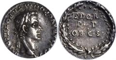 Caligula, A.D. 37-41 CALIGULA, A.D. 37-41. AR Denarius, Rome Mint, ca. A.D. 40. ICG EF 40. RIC-28. RARE. "C CAESAR AVG PON M TR POT III COS III" Laureate head of Caligula facing right; Reverse: "S P Q