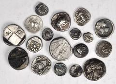 MIXED LOTS. Silver Fractionals, ca. 6th to 2nd Century B.C. 18 pieces in lot. A thrilling group of silver fractional issues from a wide swath of the Greek world. Major types are well represented by a 