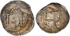 COLOMBIA. 1657-PoRS 8 Reales. Santa Fe de Nuevo Reino (Bogotá) mint. Philip IV (1621-1665). Restrepo M46.24. EF-45 (PCGS). 27.65 grams. A piece of extraordinary aesthetic and technical quality, with a