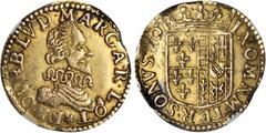 FRANCE. Chateau Renaud. Florin, ND. Francis (1605-14). NGC EF Details--Surface Hairlines. Fr-114. A 'florin d'or" issued in Lorraine (then part of the Empire) for François de Bourbon, Prince of Conti 