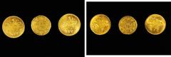 MIXED LOTS. Trio of Gold Ottoman Minors (3 Pieces), 1833 & 1868. Grade Range: AU to UNC. A nice high grade gathering of Ottoman minor gold. One appears to have a wavy flan and one has been lightly cle