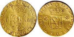 SCOTLAND. 44 Shillings (Lion), 1553. Edinburgh Mint. Mary. NGC AU-55. S-5394; Fr-30; Burns-5. First Period, Before Marriage. An impressive piece with warm olive-gold tone and sharp detail throughout. 