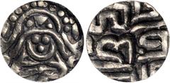 INDIA. Kalachuris of Tripuri. Debased Gold Stater, ND (1015-1041). Gangeya Deva. Graded MS-63 by NNC. cf.Deyell-119. This type was almost certainly struck long after the original issue, as the seated 