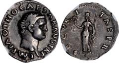 Ancient Coins OTHO, A.D. 69. AR Denarius (3.48 gms), Rome Mint. NGC VF, Strike: 5/5 Surface: 4/5. RIC-8; RSC-17. Obverse: Bare head right; Reverse: Securitas standing left, holding wreath and scepter.