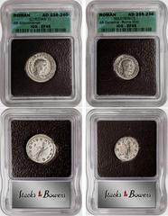 MIXED LOTS. Duo of Silver Denominations (2 Pieces), Rome Mint, Maximinus I to Gordian III, A.D. 235-244. Both ICG EF 45 Certified. 1) Maximinus I. AR Denarius, A.D. 236. RIC-12; RSC-31a.2) Gordian III