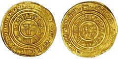 WORLD GOLD COINS-CRUSADER KINGDOM CRUSADER KINGDOM. AV Bezant, Second Phase 1148-1187. cf.Fr-1a; CCS-9a; A-730. Crusader imitation of Fatimid Dinar of Al-Amir. EXTREMELY FINE. Estimate $350-$500