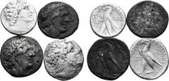 Greek Lot of 4 Ptolemy AR Tetradrachms. Lot sold as seen - no returns.