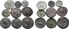 Greek Lot of 9 Greek Æ Coins. Including: 1. Troas, Dardanos Æ 13mm. 4th century BC. Horseman, wearing petasos and chlamys, riding to right / Cockerel standing to right; aplustre to left, ∆AP downwards