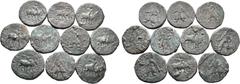 Greek Lot of 10 Kushan Empire Æ Tetradrachms. Lot sold as seen - no returns.