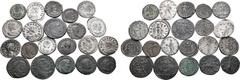 Roman Imperial Lot of 21 Late Roman AR, BI & Æ Coins. Lot includes: 1. Trebonianus Gallus AR Antoninianus. Antioch, AD 252-253. IMP C C VIB TREB GALLVS P F AVG, radiate, draped and cuirassed bust to r
