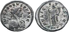 Probus Probus BI Antoninianus. Ticinum, AD 278. IMP C PROBVS • P • F • AVG, radiate and cuirassed bust to right / FELICITAS SEC, Felicitas standing facing, head to left, holding caduceus and cornucopi