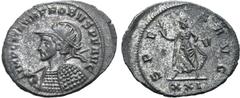Probus Probus BI Antoninianus. Siscia, AD 280. IMP C M AVR PROBVS P F AVG, radiate, helmeted and cuirassed bust to left, holding spear and shield / SPES AVG, Spes advancing to left, holding flower and